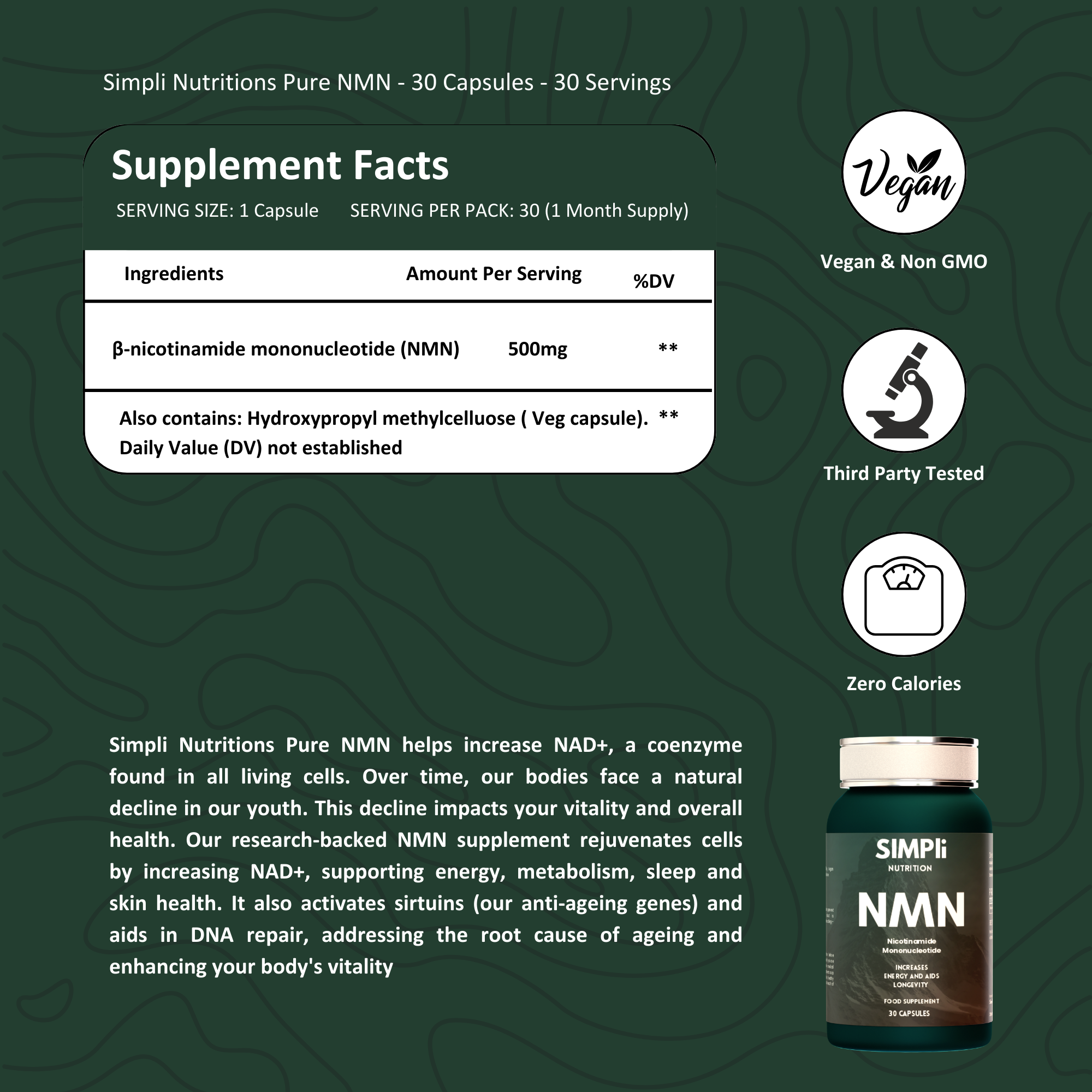 NMN Capsules for NAD+
